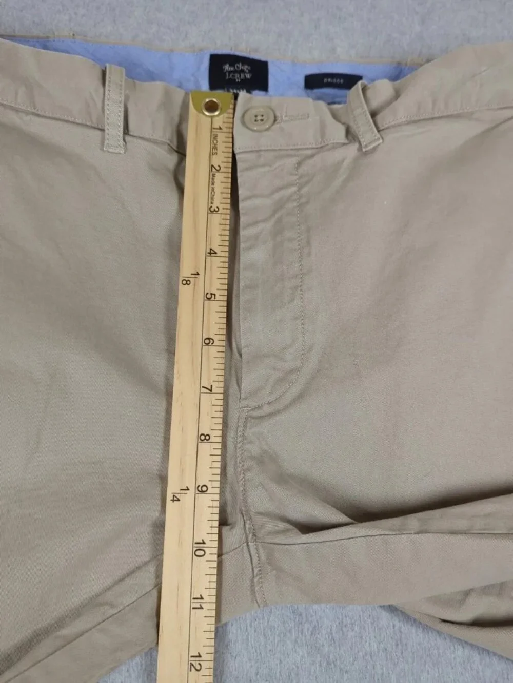 J Crew Driggs Flex Chino Pants Men's 34x34 (Actual 34x32) Beige Stretch